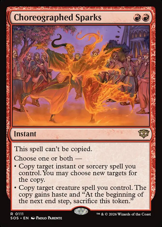 Choreographed Sparks Secrets of Strixhaven #111Card Front