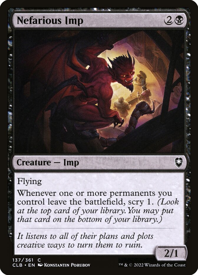 Nefarious Imp - Commander Legends #137 Card Front