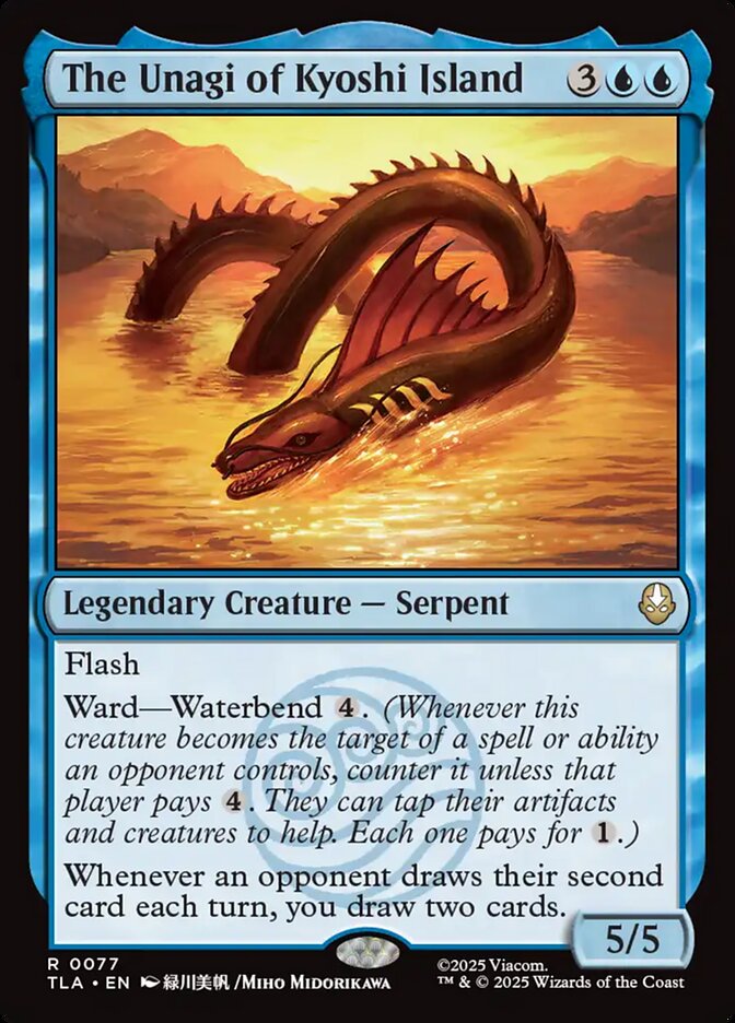 The Unagi of Kyoshi Island Avatar The Last Airbender #077 MTG Single Card Front