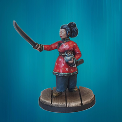 Ching Shih, a metal miniature by Bad Squiddo Games sculpted by Alan Marsh. A miniature for your tabletop gaming and hobby needs to represent Zheng Yi Sao, born Shi Yang in 1775.