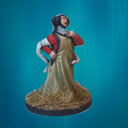 Black Agnes, a metal miniature by Bad Squiddo Games sculpted by Alan Marsh. A miniature for your tabletop gaming and hobby needs to representing Agnes Randolph, Countess of Dunbar