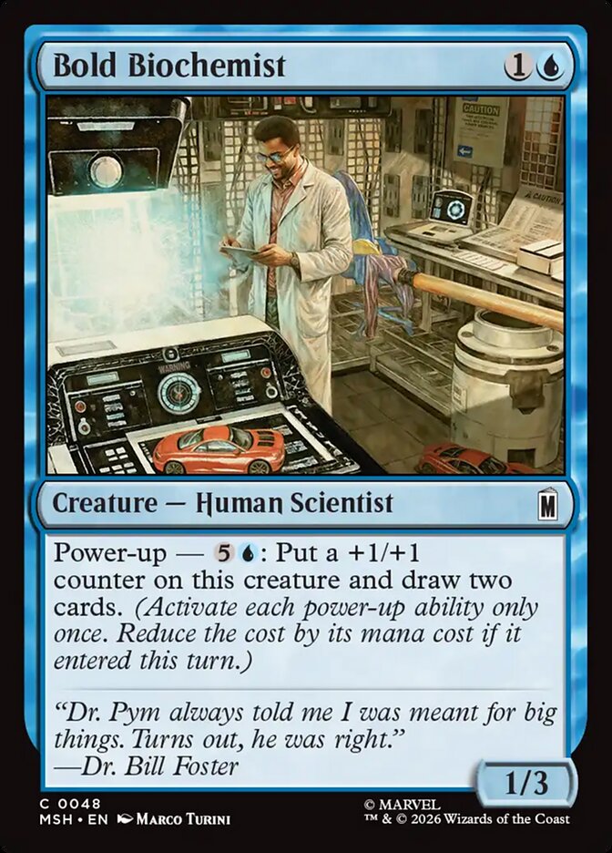 Marvel Superheroes Bold Biochemist Card Front