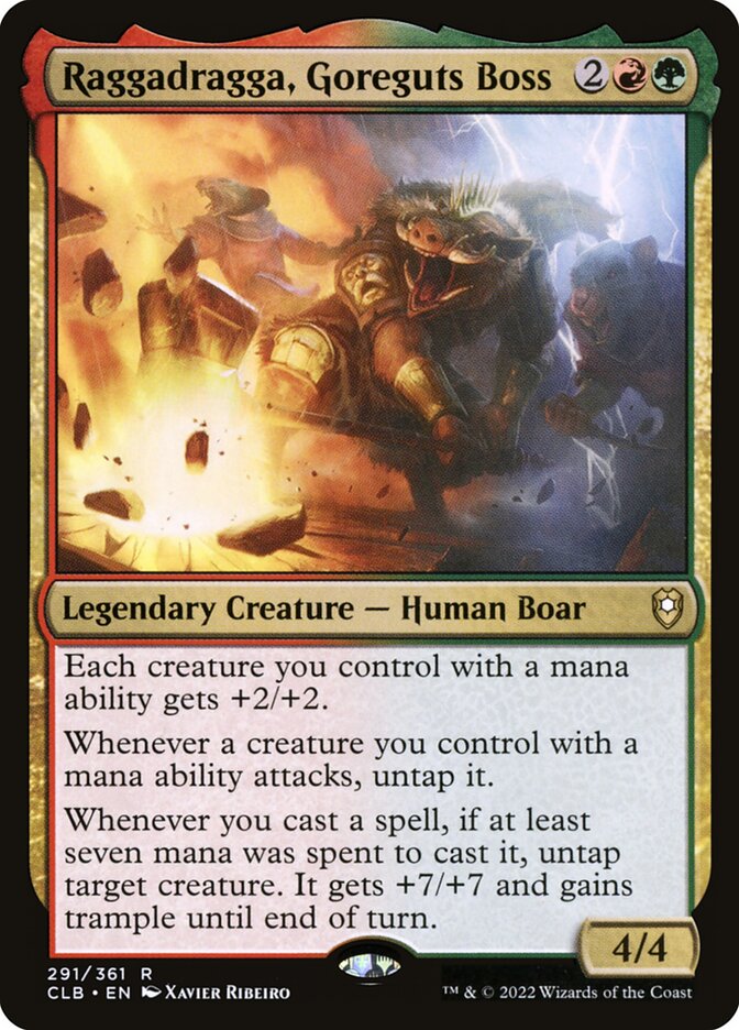 Raggadragga, Goreguts Boss - Commander Legends #291 Card Front