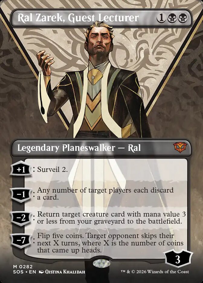 Ral Zarek, Guest Lecturer Secrets of Strixhaven Borderless #282Card Front