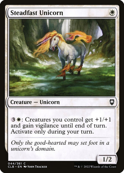 Steadfast Unicorn - Commander Legends #044 Card Front