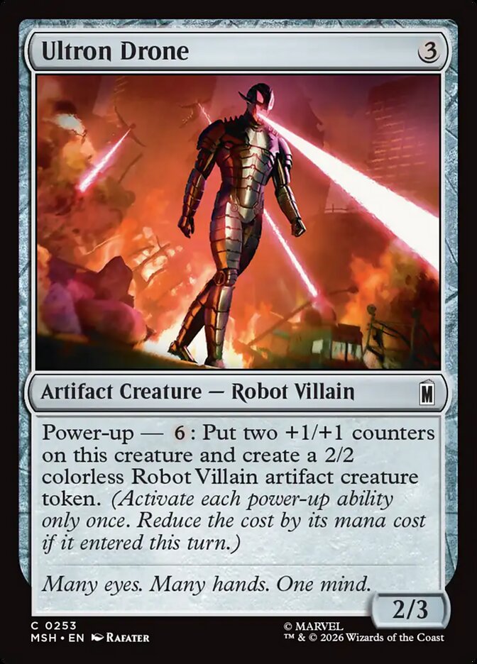 Marvel Superheroes Ultron Drone Card Front