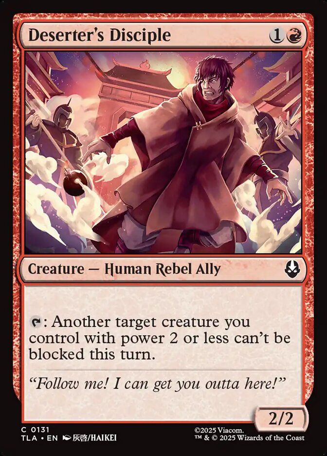 Deserter's Disciple Avatar The Last Airbender #131 MTG Single Card Front