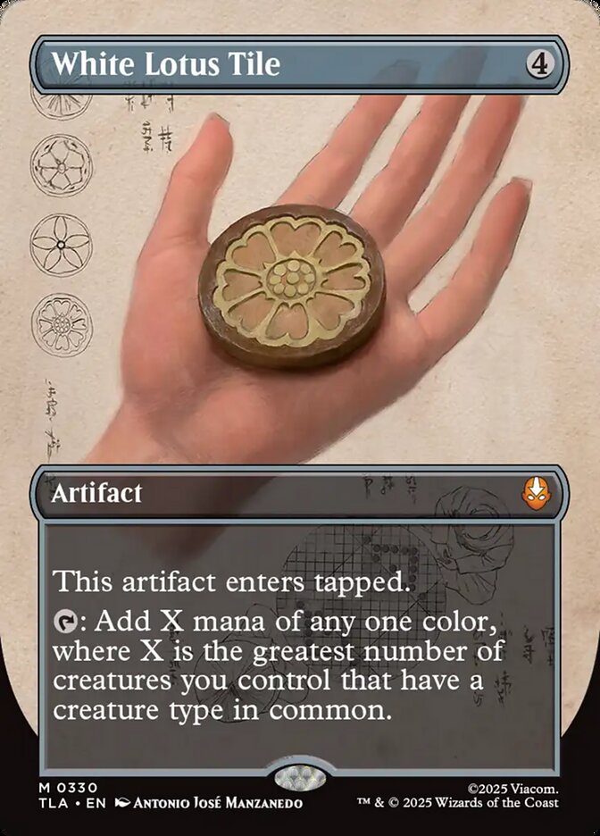 Borderless Field Notes White Lotus Tile Avatar The Last Airbender #330 MTG Single Card Front
