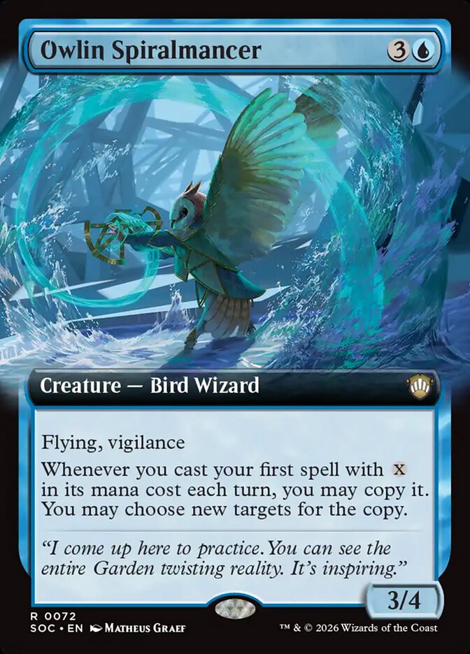 Owlin Spiralmancer Extended Art SOS Commander #022