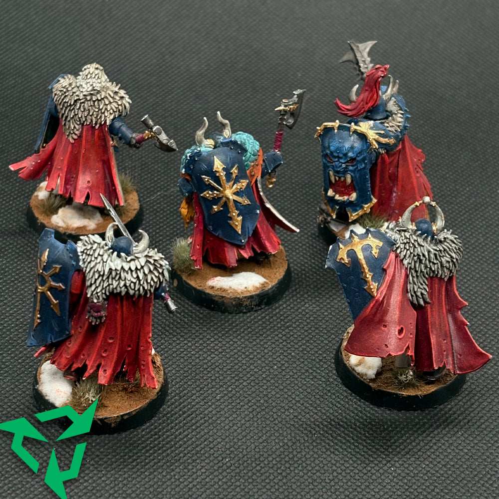 Back View Painted Chaos Warriors Miniatures