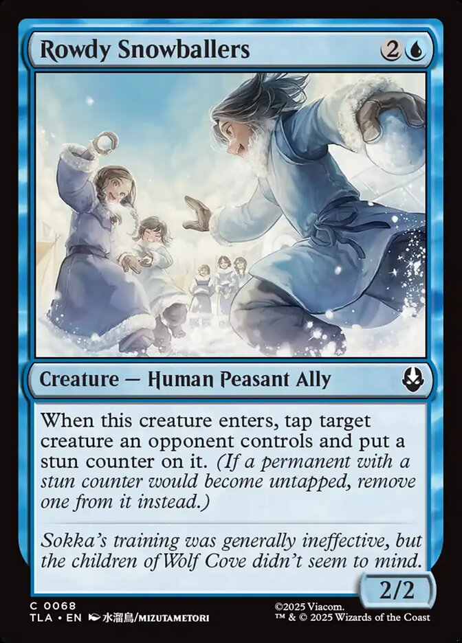 Rowdy Snowballers Avatar The Last Airbender #068 MTG Single Card Front