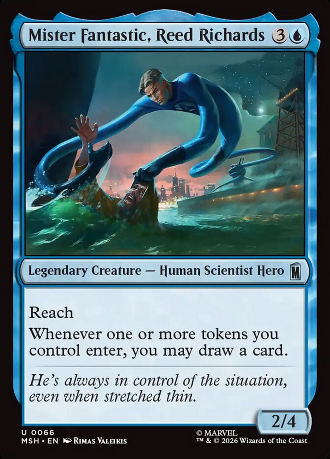 Marvel Superheroes Mister Fantastic, Reed Richards Card Front