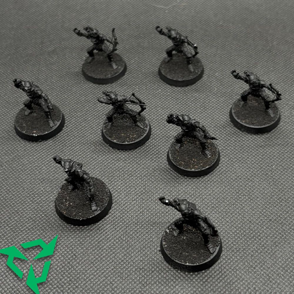 Eight Primed Moria Goblin Archer Miniatures
