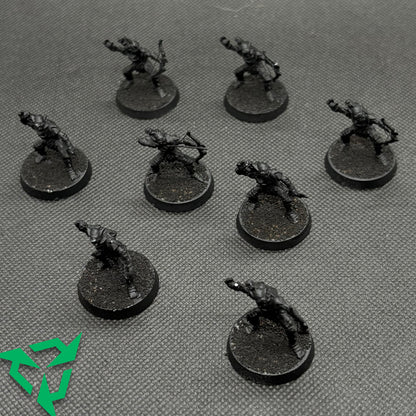 Eight Primed Moria Goblin Archer Miniatures