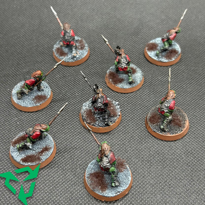 pre-painted, spear armed Moria Goblin miniatures for Middle-Earth Strategy Battle Game