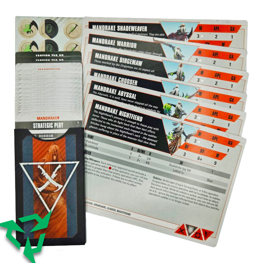 Kill Team Mandrake Index, Tac-Ops & Tokens (Trade In)