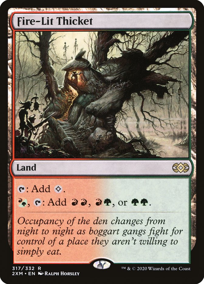 Fire-Lit Thicket Double Masters #317 Card Front