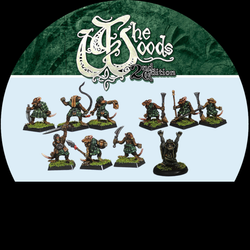 Gnawloch Clan by Oakbound Studio. A set of ten lead pewter miniatures of Gnawloch rat warriors with various weapons and full of character
