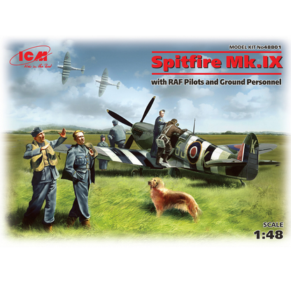 Spitfire Mk.IX with RAF Pilots and Ground Personnel