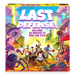 Last Defence Board Game from Funko Games. You are the city's last defence in this easy to learn cooperative game as you team up to save the city from monstrous threats