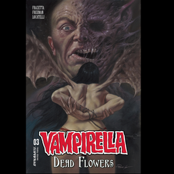 Vampirella Dead Flowers #3 by Dynamite Comics written by Sara Frazetta and Bob Freeman with art by Alberto Locatelli and with Cover A.