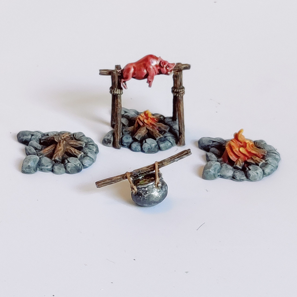 Campfires by Iron Gate Scenery for your tabletop gaming scenery