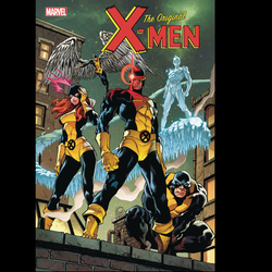 Original X Men #1 from Marvel Comics written by Christos Gage with art by Greg Land. Cyclops, Marvel Girl, Beast, Iceman and Angel - the first and greatest heroes to bear the X-Men name