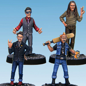 Horrid Housemates by Crooked Dice.&nbsp; A set of four metal miniatures of student type characters including punk and hippy. Fantastic for your cult TV tabletop game or RPG.