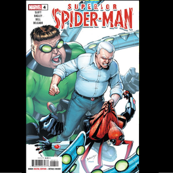 Superior Spider Man #4 from Marvel Comics written by Dan Slott with art by Mark Bagley. Superior Spider-Man's greatest foe has always been Peter Parker's own memories. With Anna Maria's life at stake, Otto seeks to not only be the Superior Spider-Man but the only Spider Man.