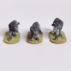 A pack of three Dire Wolves by Iron Gate Scenery in 28mm scale printed in resin for your tabletop games, D&amp;D monster and other hobby needs.&nbsp;&nbsp;