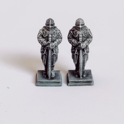 A pack of two Knight Statues from Iron Gate Scenery printed in resin in 28mm scale making a great edition for your tabletop games, RPGs, roman settings, dungeon scenery and other hobby needs.&nbsp;