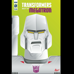 Transformers Best Of Megatron by IDW Comics a one shot with cover by James Biggie.