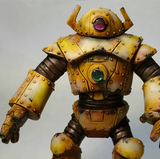 Giant Robot by Crooked Dice.&nbsp; A resin kit of a robot that requires assembly and is sculpted by Andrew May and comes with two hands, one claw and one death ray and stands approximately 90mm tall.
