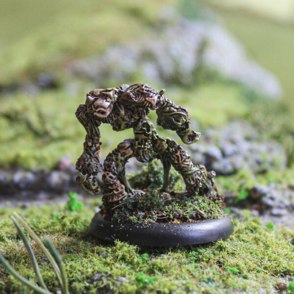 Two Soul Sluagh by Oakbound Studio. A lead pewter miniature representing an animated pile of rock and plant matter