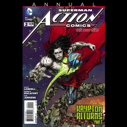 Superman Action Comics Annual #2 The New 52 from DC comics, written by Scott Lobdell and art by Tomeu Morey.