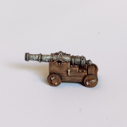 A pack of three pla miniatures representing 24lb Cannons in a 28mm scale for your Blood &amp; Plunder, Napoleonic wargames, Pirates wargames and other tabletop gaming and diorama hobby needs.