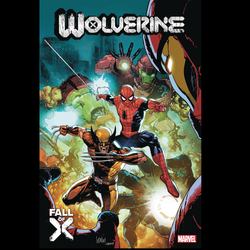 Wolverine #40 Against The Sentinels With Spider Man from Marvel Comics written by Benjamin Percy with art by Juan Jose Ryp.