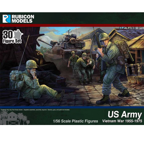A Rubicon 1/56 Scale Model plastic kit of US Army from 1955-1975