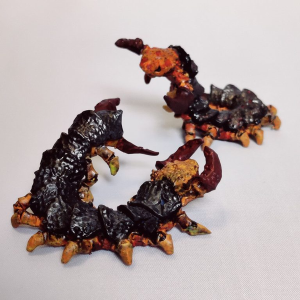 A pack of two Giant Centipedes by Iron Gate Scenery in 28mm scale printed in resin for your tabletop games, D&amp;D monster and other hobby needs. A wonderful edition to your dungeon or as a sneaky attack on your players.