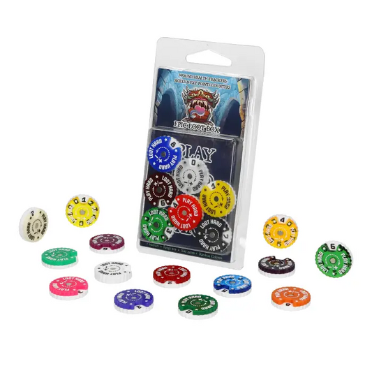 Set of colourful poker chips wit...