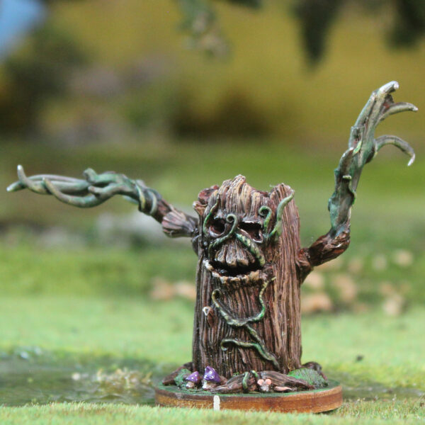 Dynadru by Oakbound Studio. A lead pewter miniature representing a small tree creature