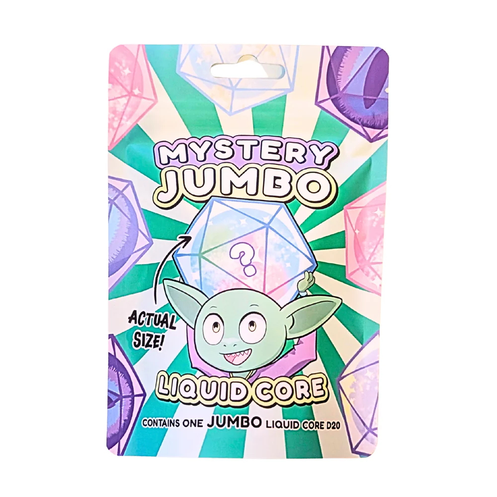 Mystery Jumbo Liquid Core D20 - Mystery Dice Goblin