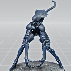 Great Monstrosity by Crooked Dice a resin multi part 28mm scale miniatures for your tabletop games representing a classic movie sci fi style alien with a long tail and limbs