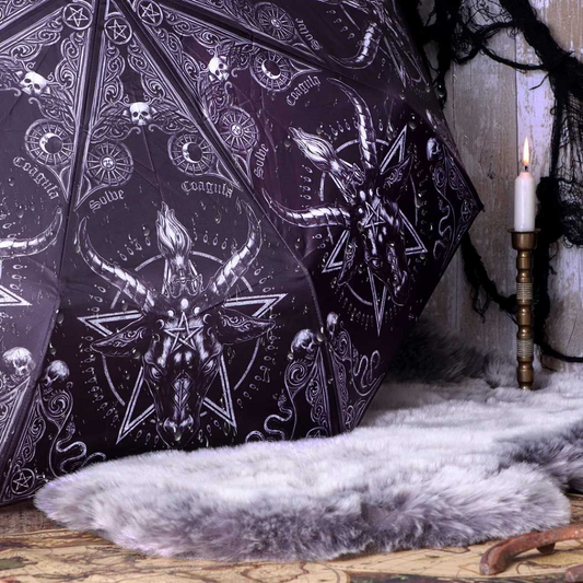 Baphomet Umbrella features a rep...