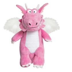 Zog Pink Dragon Friends. One of the characters from the Julia Donaldson book Zog, this pink dragon has white fluffy wings and a big smile
