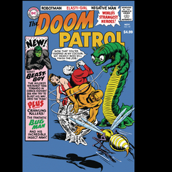 Doom Patrol #99 Facsimile Edition from DC by Arnold Drake with art by Bob Brown. See how Garfield Logan encountered the Doom Patrol and shows off his powers, it also contains The Deadly Sting Of The Bug Man.