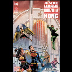 Justice League vs. Godzilla vs. Kong #5 by DC comics written by Brian Buccellato with art by Christian Duce. 