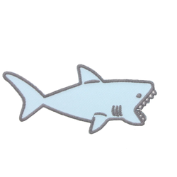 Hungry Shark Iron On Patch
