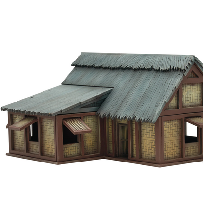 Asian Villages L Shaped Building - MDF