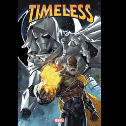 Timeless #1 from Marvel Comics written by Jackson Lanzing and Collin Kelly with art by Juann Cabal. 